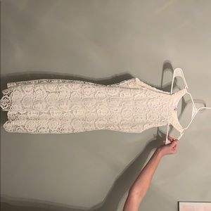 Girls White Lace Formal Dress